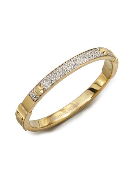 michael kors gold studded bangle|Michael Kors bracelet price.